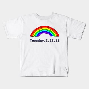 Twosday 22 February 2022 Rainbow Kids T-Shirt